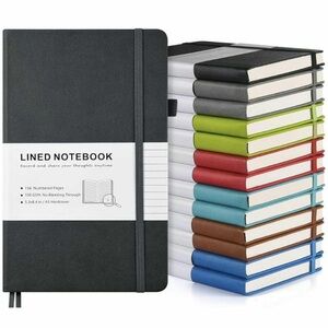 NEW Lined Journal Notebook Organizer - PU Leather (Multiple Colours Available)